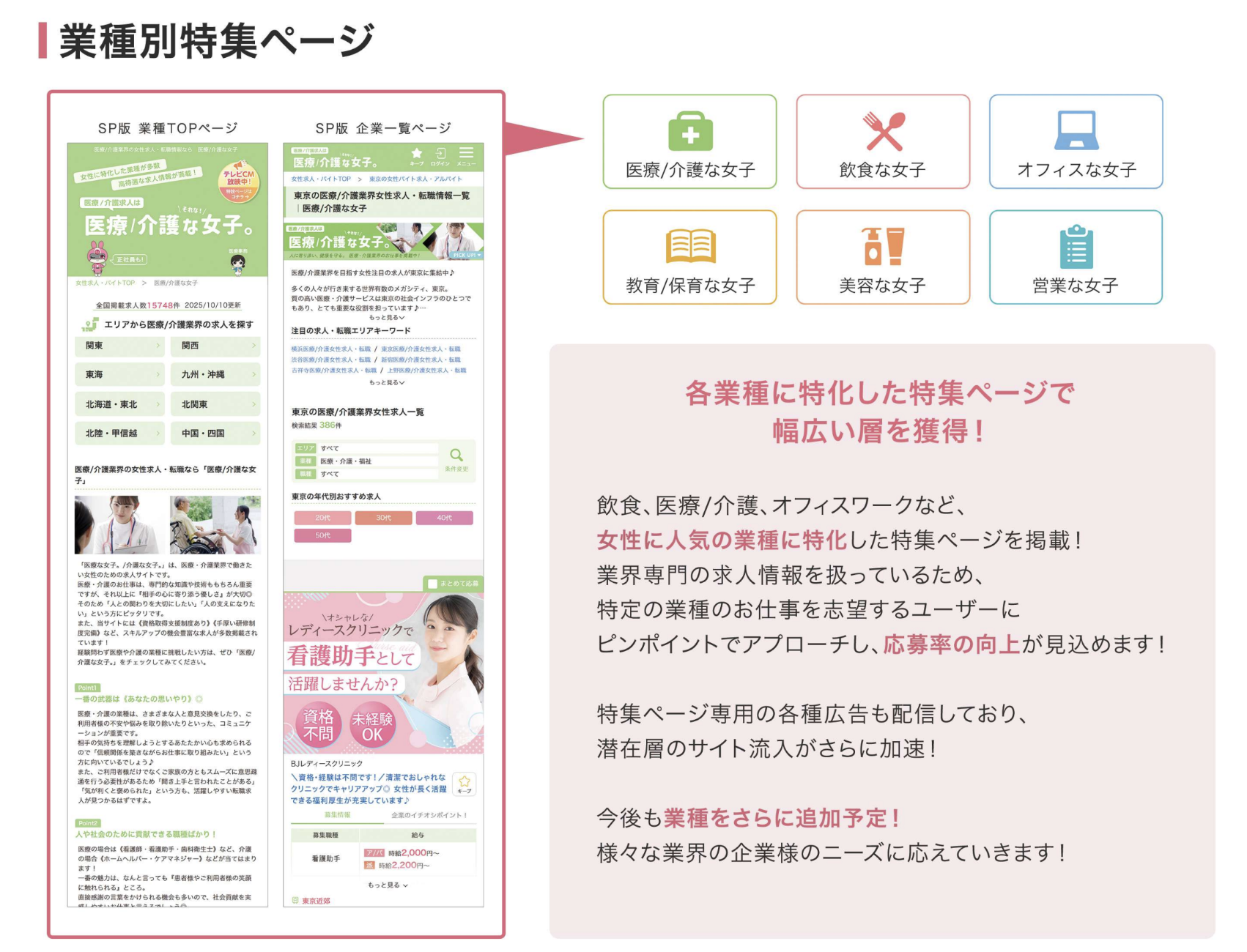 バイトな女子のUI画面