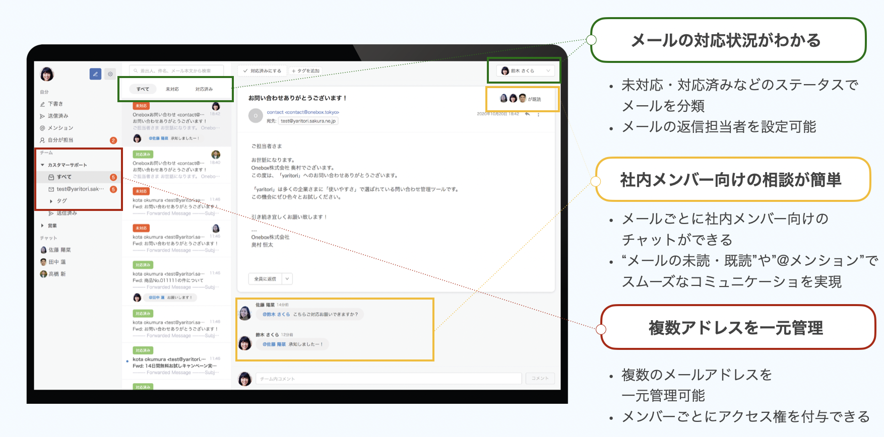 yaritoriのUI画面