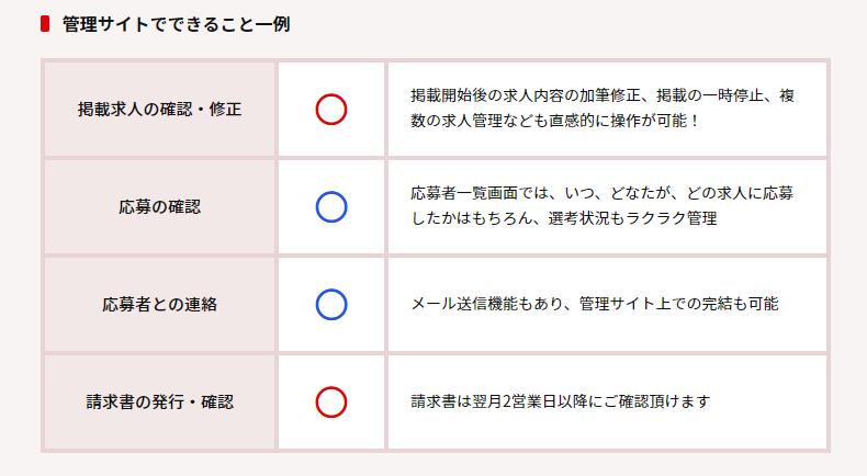 しゅふＪＯＢのUI画面