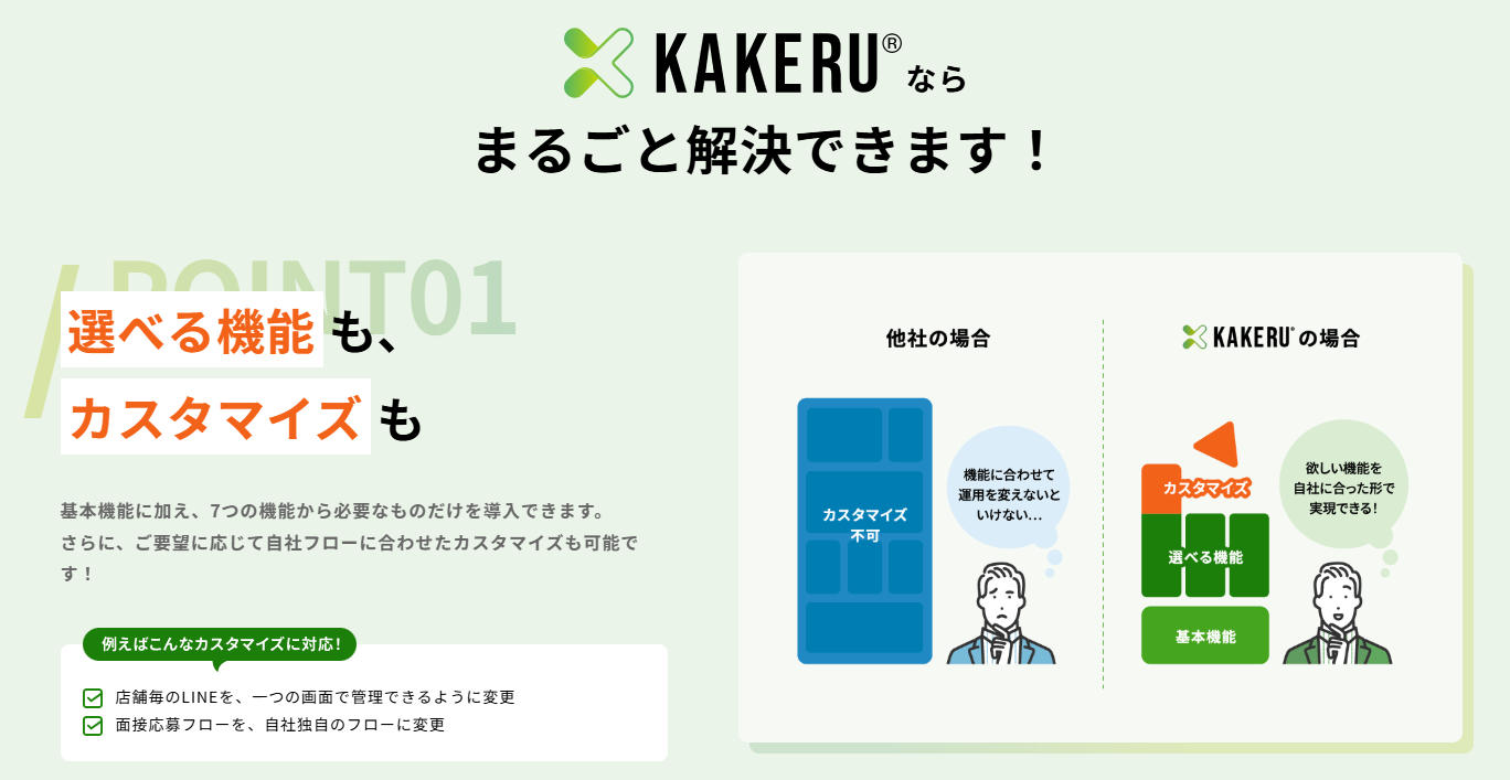 KAKERUのUI画面