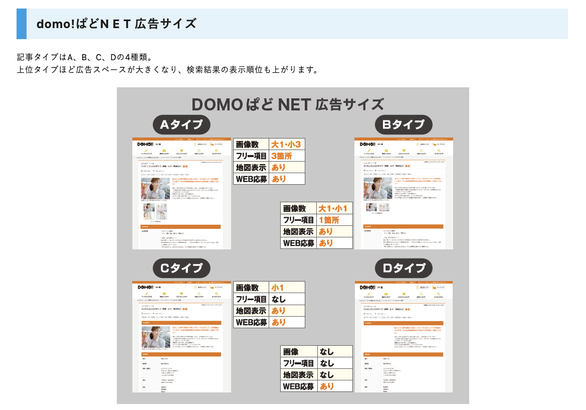 DOMO!ぱどNET関西のUI画面