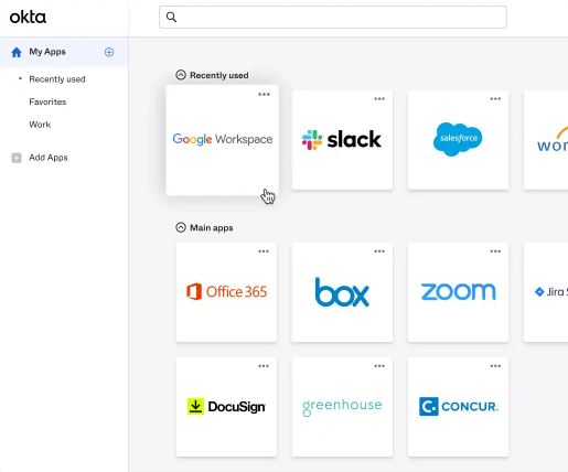 Okta Workforce IdentityのUI画面