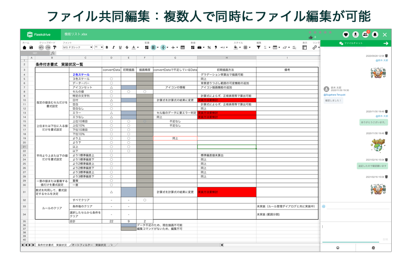 FleekdriveのUI画面