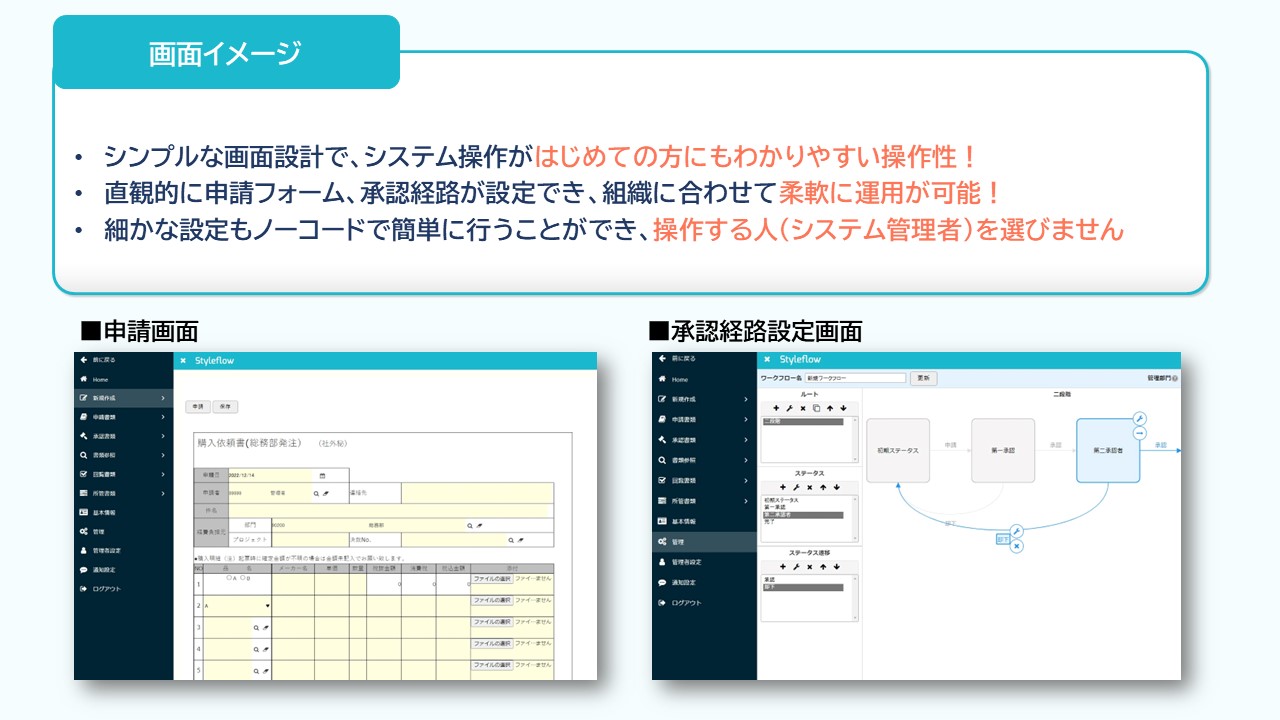 StyleflowのUI画面