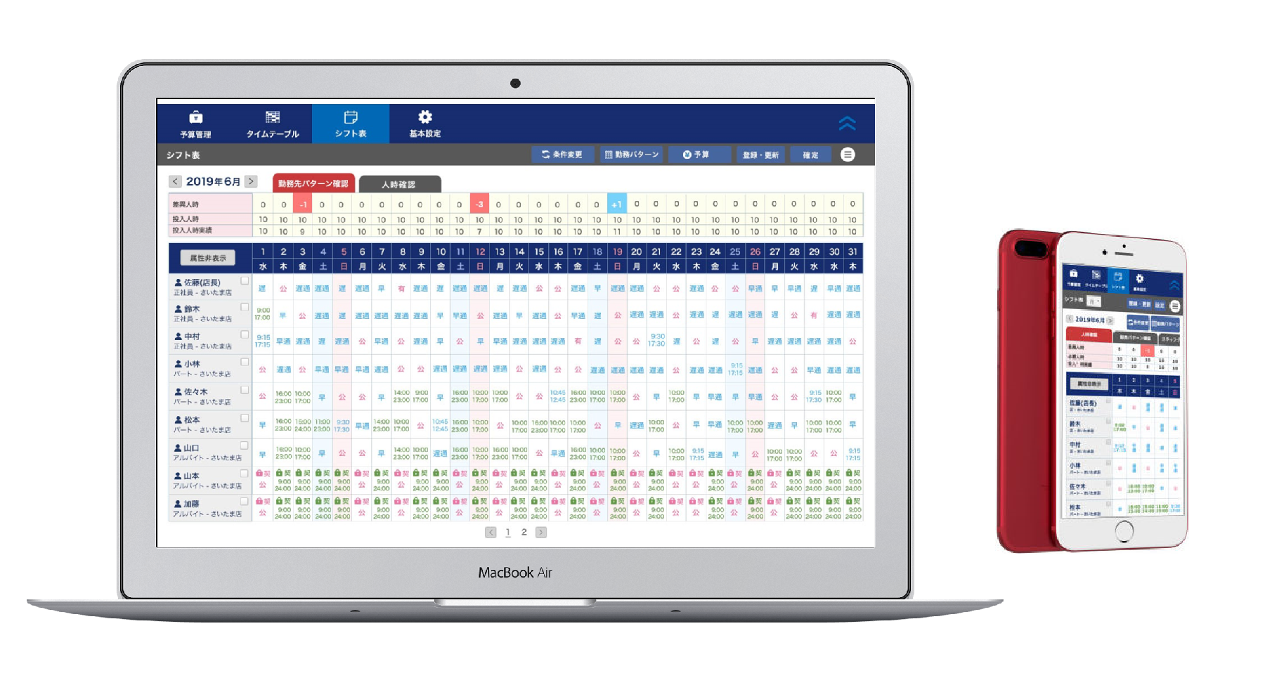 幹部の右腕のUI画面