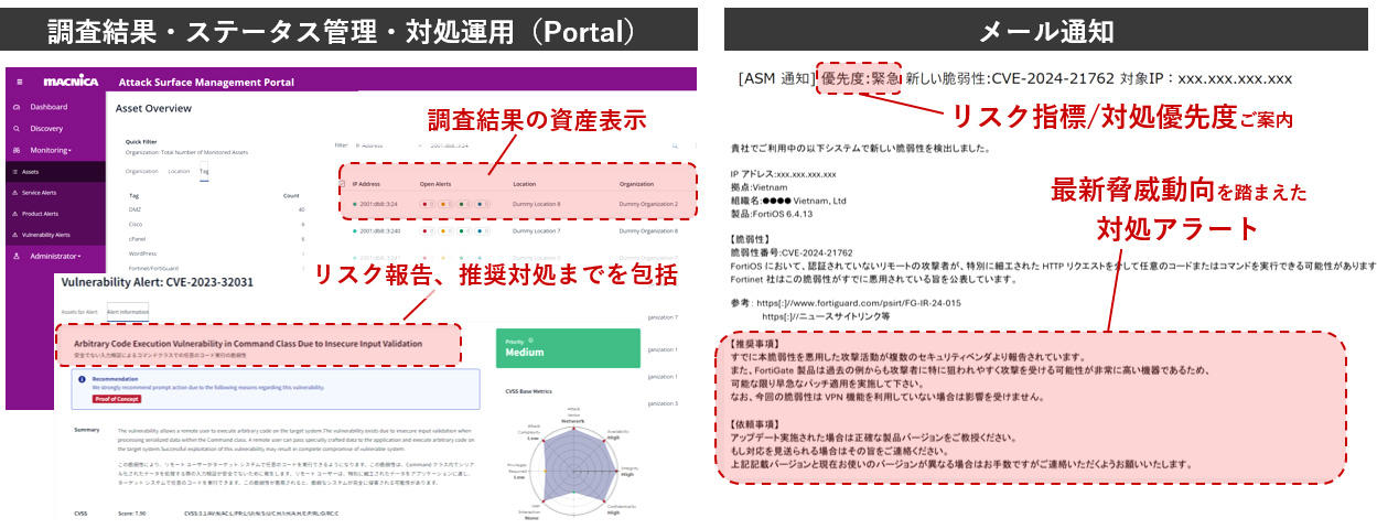 ANTERAS ASMのUI画面