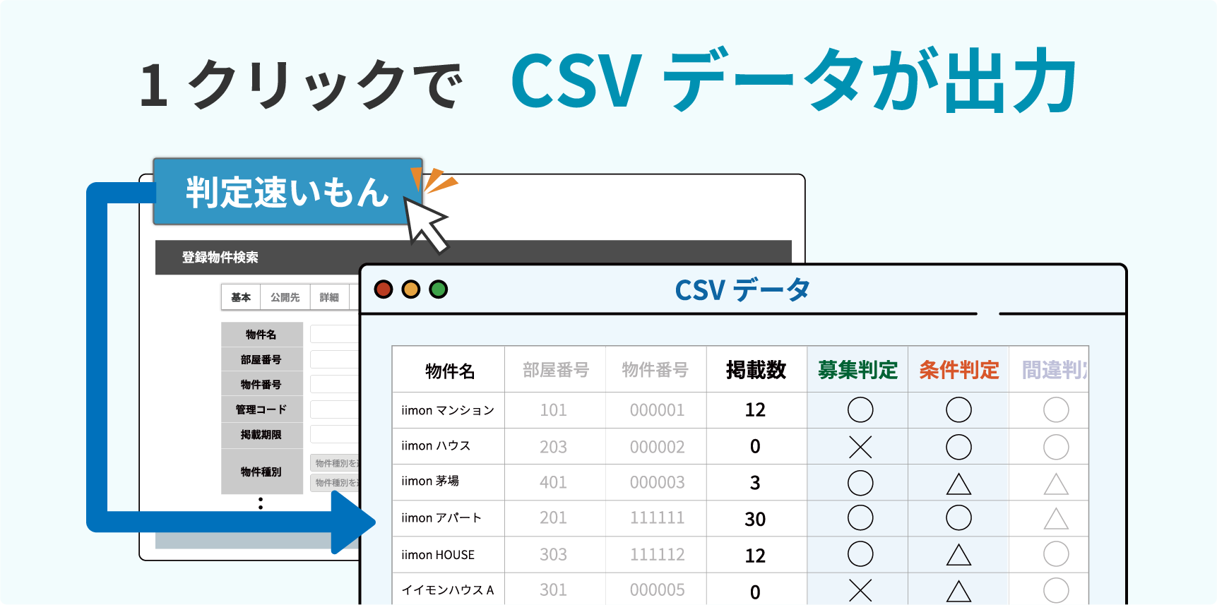 判定速いもんのUI画面